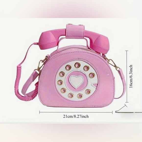 Novelty Purse | Fun & Unique Vintage Rotary Phone Statement Bag - it works! - Picture 3 of 7